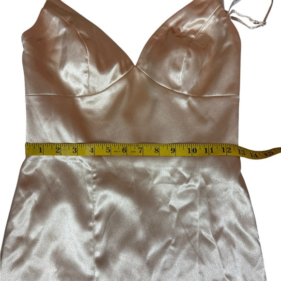 AZAZIE Elegant Gold Satin Evening Gown Size A2. E83 - Picture 16 of 16